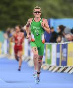 10 August 2018; Benjamin Shaw of Ireland on his way to finishing the Men's Triathlon during day nine of the 2018 European Championships at Strathclyde Country Park in Glasgow, Scotland. Photo by David Fitzgerald/Sportsfile