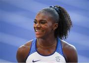 10 August 2018; Dina Asher-Smith of Great Britain after winning her Women's 200m Semi-Final during Day 4 of the 2018 European Athletics Championships at The Olympic Stadium in Berlin, Germany. Photo by Sam Barnes/Sportsfile