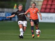10 August 2018; Nicola Sinnott of Wexford Youths in action against Sandra Jessen of Thór/KA during the UEFA Women’s Champions League Qualifier match between Wexford Youths and Thór/KA at Seaview in Belfast. Photo by Oliver McVeigh/Sportsfile