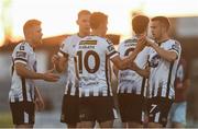 10 August 2018; Jamie McGrath of Dundalk, centre, celebrates after scoring his side's second goal with team-mates, from left, Ronan Murray, Georgie Kelly, Sean Gannon and Michael Duffy during the Irish Daily Mail FAI Cup First Round match between Dundalk and Cobh Ramblers at Oriel Park, in Dundalk. Photo by Ben McShane/Sportsfile