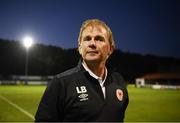 10 August 2018; St Patrick's Athletic manager Liam Buckley following the Irish Daily Mail FAI Cup First Round match between Inchicore Athletic and St Patrick's Athletic at Richmond Park in Inchicore, Dublin. Photo by Stephen McCarthy/Sportsfile