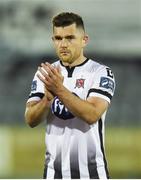 10 August 2018; Ronan Murray of Dundalk applauds the supporters after their victory following the Irish Daily Mail FAI Cup First Round match between Dundalk and Cobh Ramblers at Oriel Park, in Dundalk. Photo by Ben McShane/Sportsfile