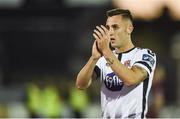 10 August 2018; Dylan Connolly of Dundalk applauds the supporters after their victory following the Irish Daily Mail FAI Cup First Round match between Dundalk and Cobh Ramblers at Oriel Park, in Dundalk. Photo by Ben McShane/Sportsfile