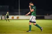 10 August 2018; Darragh Gibbons of Bray Wanderers leaves the field after being sent off in extra-time during the Irish Daily Mail FAI Cup First Round match between Bray Wanderers and Finn Harps at the Carlisle Grounds in Bray, Wicklow. Photo by Piaras Ó Mídheach/Sportsfile