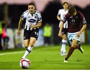 10 August 2018; Dylan Connolly of Dundalk in action against Ian Mylod of Cobh Ramblers during the Irish Daily Mail FAI Cup First Round match between Dundalk and Cobh Ramblers at Oriel Park, in Dundalk. Photo by Ben McShane/Sportsfile