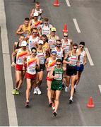 11 August 2018; Alex Wright of Ireland leads the field whilst competing in the Men's 20km Walk event during Day 5 of the 2018 European Athletics Championships in Berlin, Germany. Photo by Sam Barnes/Sportsfile