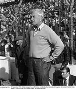 18 September 1983. Dublin manager Kevin Heffernan watches the final moments of the game. All-Ireland Football Final, Dublin v Galway, Croke Park. Photo by Ray McManus/Sportsfile