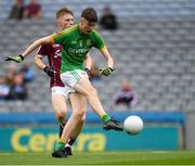 11 August 2018; Luke Mitchell of Meath shoots to score his side's first goal in the 14th minute of the Electric Ireland GAA Football All-Ireland Minor Championship semi-final match between Galway and Meath at Croke Park in Dublin. Photo by Ray McManus/Sportsfile