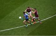11 August 2018; Niall Scully of Dublin in action against Thomas Flynn, left, and Eamonn Brannigan of Galway during the GAA Football All-Ireland Senior Championship semi-final match between Dublin and Galway at Croke Park in Dublin. Photo by Daire Brennan/Sportsfile