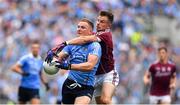11 August 2018; Ciarán Kilkenny of Dublin is tackled by Eoghan Kerin of Galway during the GAA Football All-Ireland Senior Championship semi-final match between Dublin and Galway at Croke Park in Dublin. Photo by Brendan Moran/Sportsfile