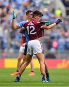 11 August 2018; Brian Howard of Dublin is involved in a off the ball tussle with Seán Kelly of Galway during the GAA Football All-Ireland Senior Championship semi-final match between Dublin and Galway at Croke Park in Dublin. Photo by Brendan Moran/Sportsfile