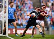 11 August 2018; Dublin goalkeeper Stephen Cluxton in action against Ian Burke of Galway during the GAA Football All-Ireland Senior Championship semi-final match between Dublin and Galway at Croke Park in Dublin. Photo by Stephen McCarthy/Sportsfile