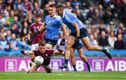 11 August 2018; Eoghan Kerin of Galway in action against Con O'Callaghan, left, and James McCarthy of Dublin during the GAA Football All-Ireland Senior Championship semi-final match between Dublin and Galway at Croke Park in Dublin. Photo by Piaras Ó Mídheach/Sportsfile