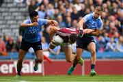 11 August 2018; Damien Comer of Galway in action against Cian O'Sullivan, left, and Jonny Cooper of Dublin during the GAA Football All-Ireland Senior Championship semi-final match between Dublin and Galway at Croke Park in Dublin.  Photo by Piaras Ó Mídheach/Sportsfile