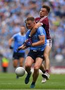 11 August 2018; Ciarán Kilkenny of Dublin is tackled by Eoghan Kerin of Galway during the GAA Football All-Ireland Senior Championship semi-final match between Dublin and Galway at Croke Park in Dublin.  Photo by Brendan Moran/Sportsfile
