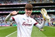 11 August 2018; Donie Halloran of Galway celebrates after the Electric Ireland GAA Football All-Ireland Minor Championship semi-final match between Galway and Meath at Croke Park in Dublin. Photo by Piaras Ó Mídheach/Sportsfile