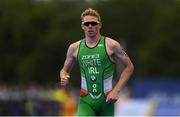 11 August 2018; Russell White of Ireland on his way to finishing the Mixed Relay Triathlon during day ten of the 2018 European Championships at Strathclyde Country Park in Glasgow, Scotland. Photo by David Fitzgerald/Sportsfile