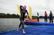 11 August 2018; Marta Lagownik of Poland competing in the Mixed Relay Triathlon during day ten of the 2018 European Championships at Strathclyde Country Park in Glasgow, Scotland. Photo by David Fitzgerald/Sportsfile