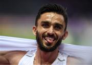 11 August 2018; Adam Kszczot of Oland celebrates after winning the Men's 800m final during Day 5 of the 2018 European Athletics Championships at The Olympic Stadium in Berlin, Germany. Photo by Sam Barnes/Sportsfile