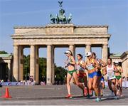12 August 2018; Lizzie Lee of Ireland, left, passes the Brandenburg Gate while competing in the Women's Marathon event during Day 6 of the 2018 European Athletics Championships at The Olympic Stadium in Berlin, Germany. Photo by Sam Barnes/Sportsfile