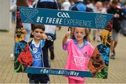 11 August 2018; Senan Finneran, aged 7, and Elegra Coffey, aged 6, from Tallaght, Co Dublin, at the GAA Be There Experience at the GAA Football All-Ireland Senior Championship Semi-Final between Dublin and Galway at Croke Park in Dublin. Photo by Daire Brennan/Sportsfile