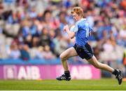 11 August 2018; James Tully, Clifferna NS, Stradone, Cavan, representing Dublin, during the INTO Cumann na mBunscol GAA Respect Exhibition Go Games at the GAA Football All-Ireland Senior Championship Semi Final match between Dublin and Galway at Croke Park in Dublin. Photo by Stephen McCarthy/Sportsfile