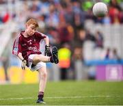 11 August 2018; James Carney, Highpark NS, Dromard, Sligo, representing Galway, during the INTO Cumann na mBunscol GAA Respect Exhibition Go Games at the GAA Football All-Ireland Senior Championship Semi Final match between Dublin and Galway at Croke Park in Dublin. Photo by Stephen McCarthy/Sportsfile