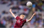 11 August 2018; Jeffrey Oates, St. Michael’s & St. Patrick’s NS, Boyle, Roscommon, representing Galway, during the INTO Cumann na mBunscol GAA Respect Exhibition Go Games at the GAA Football All-Ireland Senior Championship Semi Final match between Dublin and Galway at Croke Park in Dublin. Photo by Stephen McCarthy/Sportsfile