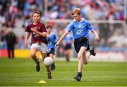 11 August 2018; James Tully, Clifferna NS, Stradone, Cavan, representing Dublin, during the INTO Cumann na mBunscol GAA Respect Exhibition Go Games at the GAA Football All-Ireland Senior Championship Semi Final match between Dublin and Galway at Croke Park in Dublin. Photo by Stephen McCarthy/Sportsfile