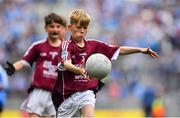 11 August 2018; Jeffrey Oates, St. Michael’s & St. Patrick’s NS, Boyle, Roscommon, representing Galway, during the INTO Cumann na mBunscol GAA Respect Exhibition Go Games at the GAA Football All-Ireland Senior Championship Semi Final match between Dublin and Galway at Croke Park in Dublin.  Photo by Brendan Moran/Sportsfile