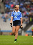 11 August 2018; Tara Cleary Killeigh NS, Killeigh, Offaly, representing Dublin, during the INTO Cumann na mBunscol GAA Respect Exhibition Go Games at the GAA Football All-Ireland Senior Championship Semi Final match between Dublin and Galway at Croke Park in Dublin. Photo by Ray McManus/Sportsfile
