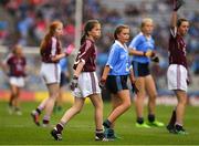11 August 2018; Lucia McQuillan, Mary Queen of Peace, Martinstown, Antrim, representing Galway, during the INTO Cumann na mBunscol GAA Respect Exhibition Go Games at the GAA Football All-Ireland Senior Championship Semi Final match between Dublin and Galway at Croke Park in Dublin. Photo by Ray McManus/Sportsfile
