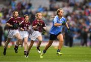 11 August 2018; Ana Dragusin, Scoil Mhuire na nÁird, Shillelagh, Wicklow, representing Dublin, during the INTO Cumann na mBunscol GAA Respect Exhibition Go Games at the GAA Football All-Ireland Senior Championship Semi Final match between Dublin and Galway at Croke Park in Dublin.  Photo by Ray McManus/Sportsfile