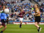 11 August 2018; Muireann Rahilly, Scartaglen NS, Killarney, Kerry, representing Galway, during the INTO Cumann na mBunscol GAA Respect Exhibition Go Games at the GAA Football All-Ireland Senior Championship Semi Final match between Dublin and Galway at Croke Park in Dublin. Photo by Ray McManus/Sportsfile