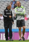 12 August 2018; Kerry manager Peter Keane, left, with Kerry selector Tommy Griffin prior to the Electric Ireland GAA Football All-Ireland Minor Championship semi-final match between Kerry and Monaghan at Croke Park in Dublin. Photo by Brendan Moran/Sportsfile