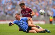 11 August 2018; Ciarán Kilkenny of Dublin is tackled by Eoghan Kerin of Galway during the GAA Football All-Ireland Senior Championship semi-final match between Dublin and Galway at Croke Park in Dublin.  Photo by Brendan Moran/Sportsfile