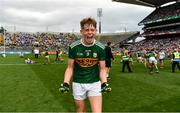 12 August 2018; Darragh Lyne of Kerry celebrates after the Electric Ireland GAA Football All-Ireland Minor Championship semi-final match between Kerry and Monaghan at Croke Park in Dublin. Photo by Brendan Moran/Sportsfile