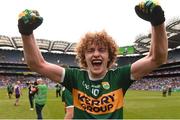 12 August 2018; Paul Walsh of Kerry celebrates after the Electric Ireland GAA Football All-Ireland Minor Championship semi-final match between Kerry and Monaghan at Croke Park in Dublin. Photo by Piaras Ó Mídheach/Sportsfile