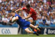 12 August 2018; Conor McManus of Monaghan in action against Padraig Hampsey of Tyrone during the GAA Football All-Ireland Senior Championship semi-final match between Monaghan and Tyrone at Croke Park in Dublin. Photo by Piaras Ó Mídheach/Sportsfile