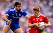 12 August 2018; Peter Harte of Tyrone in action against Drew Wylie of Monaghan during the GAA Football All-Ireland Senior Championship semi-final match between Monaghan and Tyrone at Croke Park in Dublin. Photo by Stephen McCarthy/Sportsfile