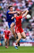 12 August 2018; Peter Harte of Tyrone in action against Fintan Kelly of Monaghan during the GAA Football All-Ireland Senior Championship semi-final match between Monaghan and Tyrone at Croke Park in Dublin. Photo by Stephen McCarthy/Sportsfile