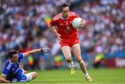 12 August 2018; Colm Cavanagh of Tyrone beats the tackle by Shane Carey of Monaghan during the GAA Football All-Ireland Senior Championship semi-final match between Monaghan and Tyrone at Croke Park in Dublin. Photo by Ramsey Cardy/Sportsfile