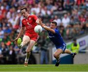 12 August 2018; Colm Cavanagh of Tyrone in action against Ryan Wylie of Monaghan during the GAA Football All-Ireland Senior Championship semi-final match between Monaghan and Tyrone at Croke Park in Dublin. Photo by Ray McManus/Sportsfile