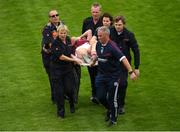 12 August 2018; Ailbhe Davoren of Galway is stretchered off after falling awkwardly during the TG4 All-Ireland Ladies Football Senior Championship quarter-final match between Galway and Mayo at Dr. Hyde Park, in Roscommon. Photo by Eóin Noonan/Sportsfile