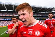 12 August 2018; Cathal McShane of Tyrone celebrates following the GAA Football All-Ireland Senior Championship semi-final match between Monaghan and Tyrone at Croke Park in Dublin. Photo by Ramsey Cardy/Sportsfile