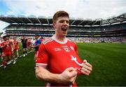 12 August 2018; Cathal McShane of Tyrone celebrates following the GAA Football All-Ireland Senior Championship semi-final match between Monaghan and Tyrone at Croke Park in Dublin. Photo by Stephen McCarthy/Sportsfile