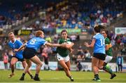 12 August 2018; Kate O'Sullivan of Kerry in action against Lauren Magee of Dublin during the TG4 All-Ireland Ladies Football Senior Championship quarter-final match between Kerry and Dublin at Dr. Hyde Park, in Roscommon. Photo by Eóin Noonan/Sportsfile