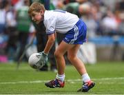 12 August 2018; Jamie Moynihan, Knockanes NS, Cill Áirne, Co Kerry, representing Monaghan, during the INTO Cumann na mBunscol GAA Respect Exhibition Go Games at the GAA Football All-Ireland Senior Championship Semi Final match between Monaghan and Tyrone at Croke Park in Dublin.  Photo by Piaras Ó Mídheach/Sportsfile