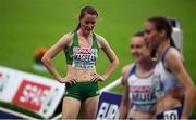 12 August 2018; Ciara Mageean of Ireland, left, dejected after finishing fourth in the Women's 1500m Final during Day 6 of the 2018 European Athletics Championships at The Olympic Stadium in Berlin, Germany. Photo by Sam Barnes/Sportsfile