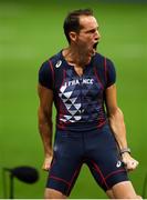 12 August 2018; Renaud Lavillenie of France celebrates a clearance in the Men's Pole Vault Final during Day 6 of the 2018 European Athletics Championships at The Olympic Stadium in Berlin, Germany. Photo by Sam Barnes/Sportsfile